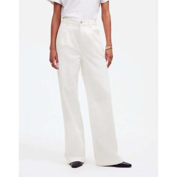 $138 Madewell NWT White Superwide Leg Jeans Airy Denim Edition size 27 m8 - Picture 2 of 6
